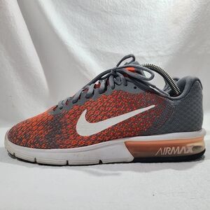 Mens Nike Air Max Sequent 2 Training Shoes Size: 8.5 Color: Cool Gray Orange